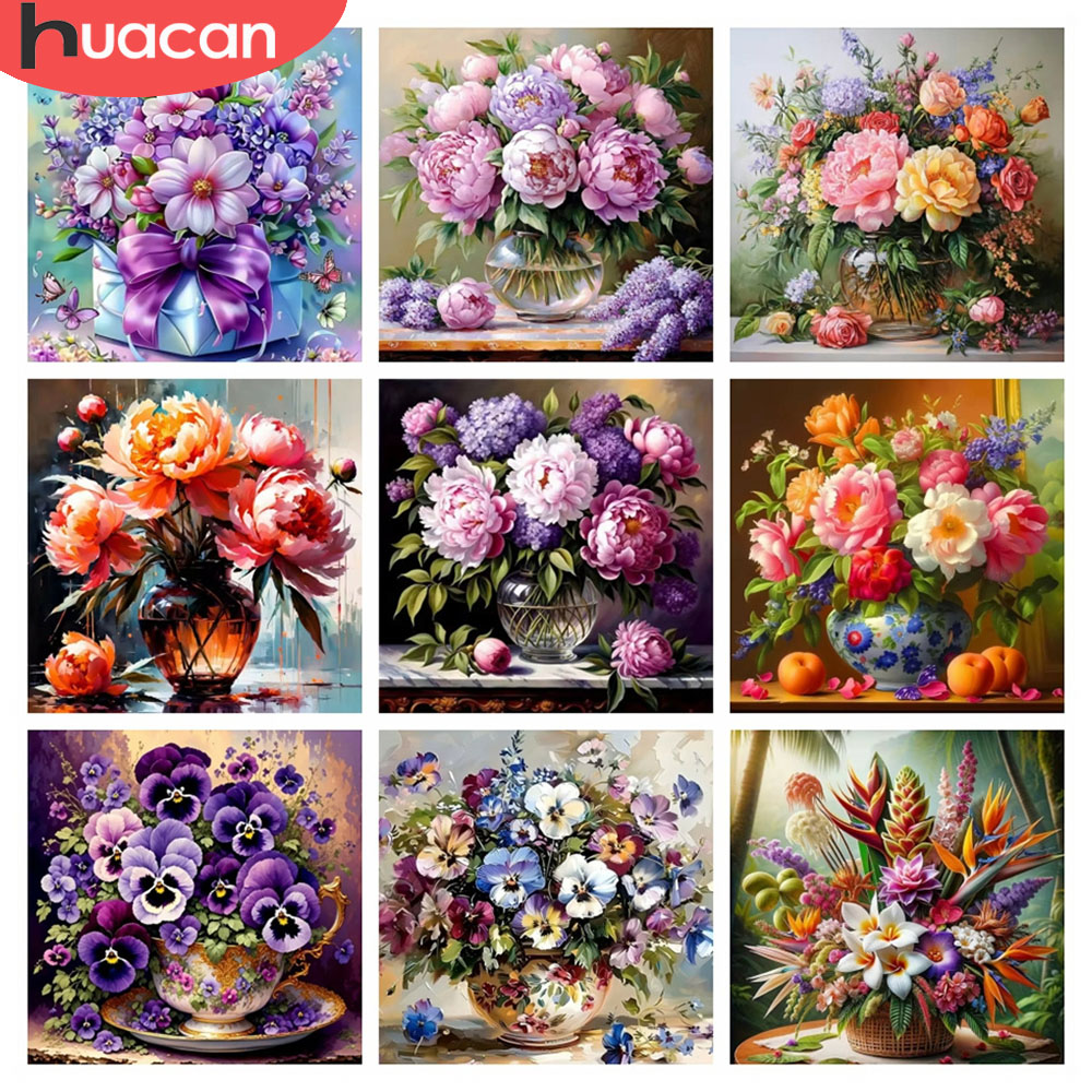 Resin Art Rose - HUACAN 5D Diamant Mosaik Rose Blume