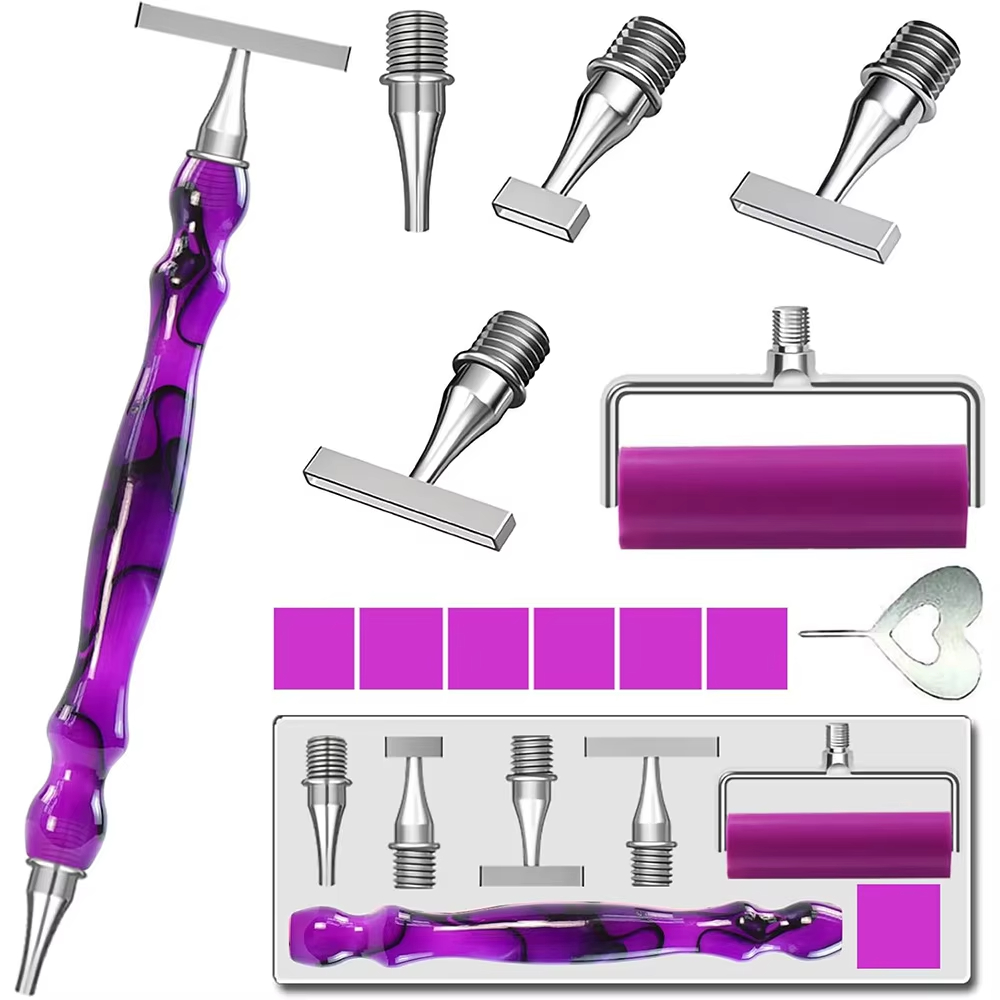 Resin Art Painting - Ergonomisches Diamond-Painting-Kunst-Set mit Perlen-Dotting-Stiften, mit fein