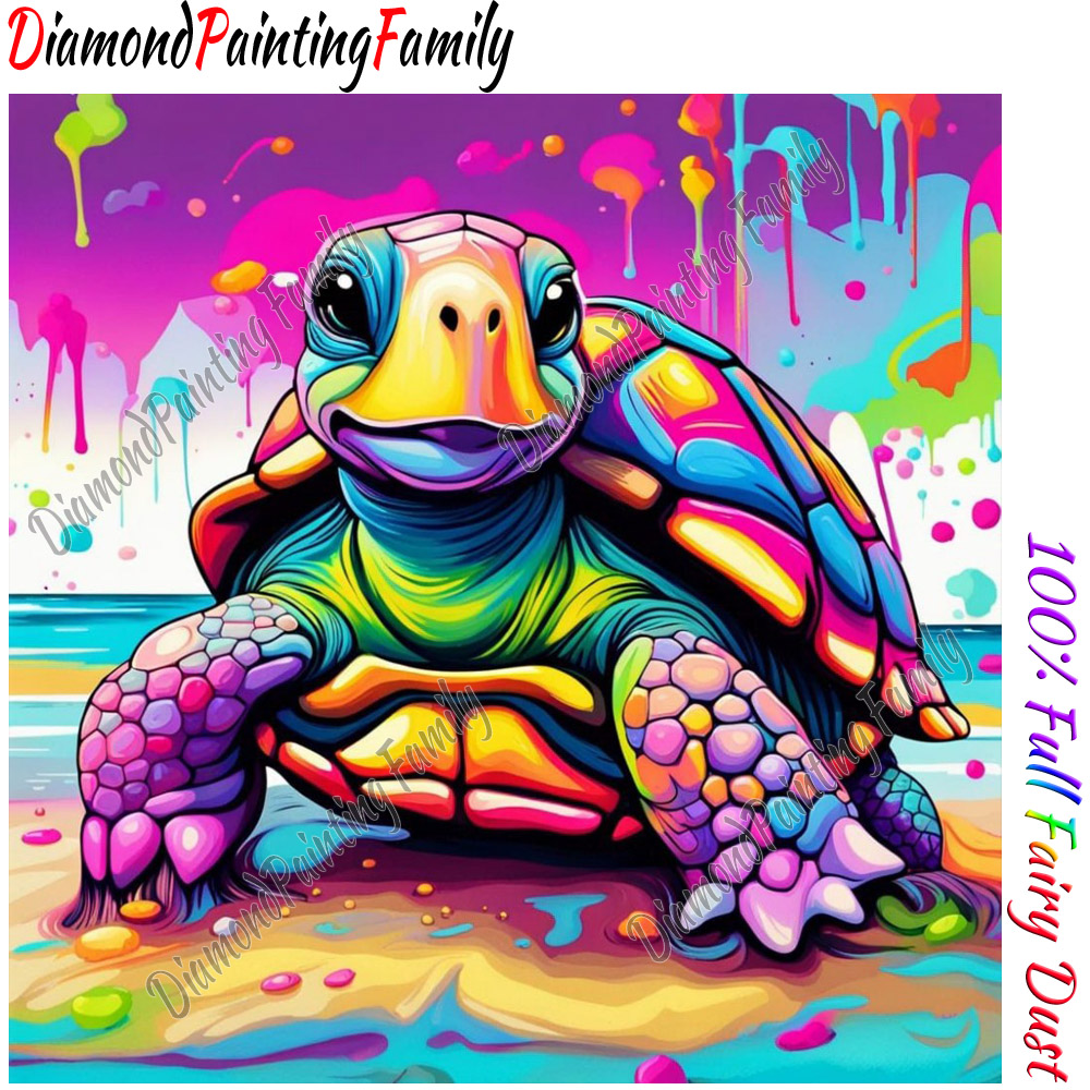 Resin Art Painting - Diamant Malerei Familie voller Fee Staub