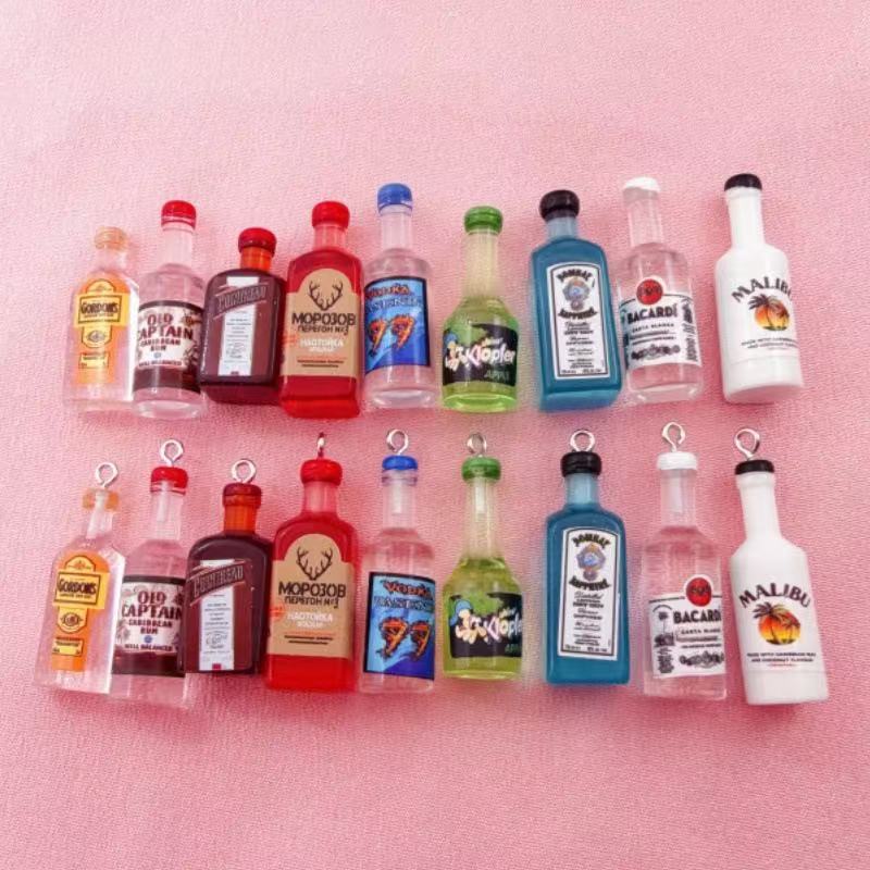 Resin Art Pendant - 11-teiliges Mini-Simulations-Harz 3D-Anhänger-Set für Ohrringe, Schlüsselanhänger