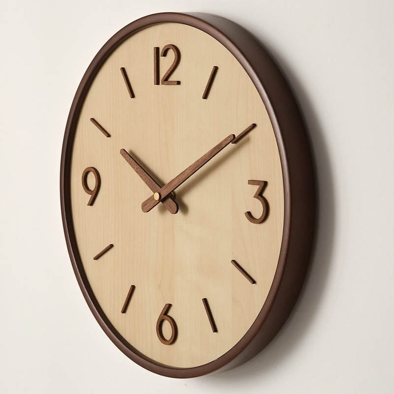 Resin Art Clock - Moderne Holz Stille Kunst Wanduhren Einfache