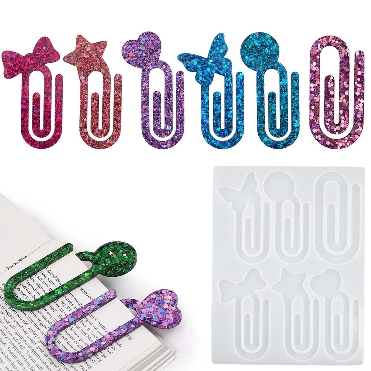 Resin Art Products - Kristall Epoxidharz Form DIY Büroklammer Halter