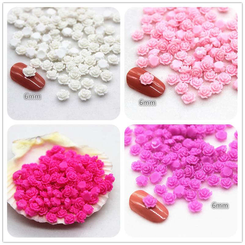 Resin Art Rose - 100 stücke 6mm Harz Mini Rose