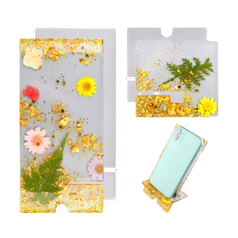 Resin Art Heat Gun - Heiß begehrte DIY-Harz-Handyhalterungsform, rechteckige Handy-Tischständer-Display-Silikonform für