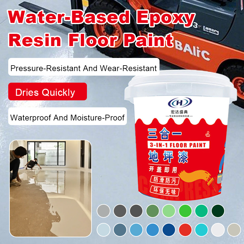 Resin Artist - 1kg Epoxidharz-Bodenfarbe Selbstnivellierende Zementbodenfarbe Wasserbasiert Umweltfreundlich