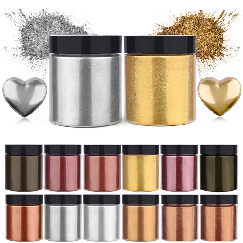 Resin Dye Opaque - 50g Schimmer Metallic Gold Silber Farbe