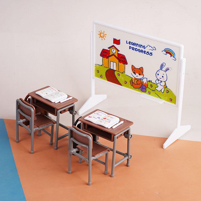 Resin Art Book - 1 Set Klassenzimmer-Dekor, Spielzeug, 1:12 Puppenhaus,