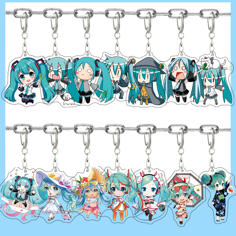 Resin Art Store - Hatsune Miku Anime Acryl-Figur Niedlicher Taschenanhänger