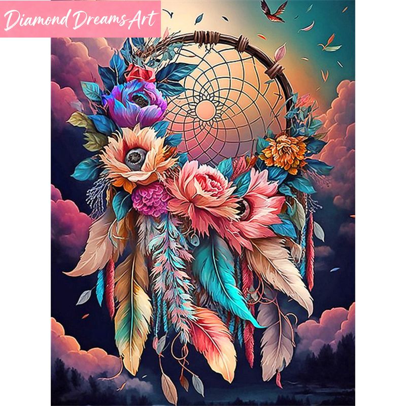 Resin Art Rose - Rahmenloses Diamant-Malerei Traumfänger Schmetterling Landschaft Stickerei