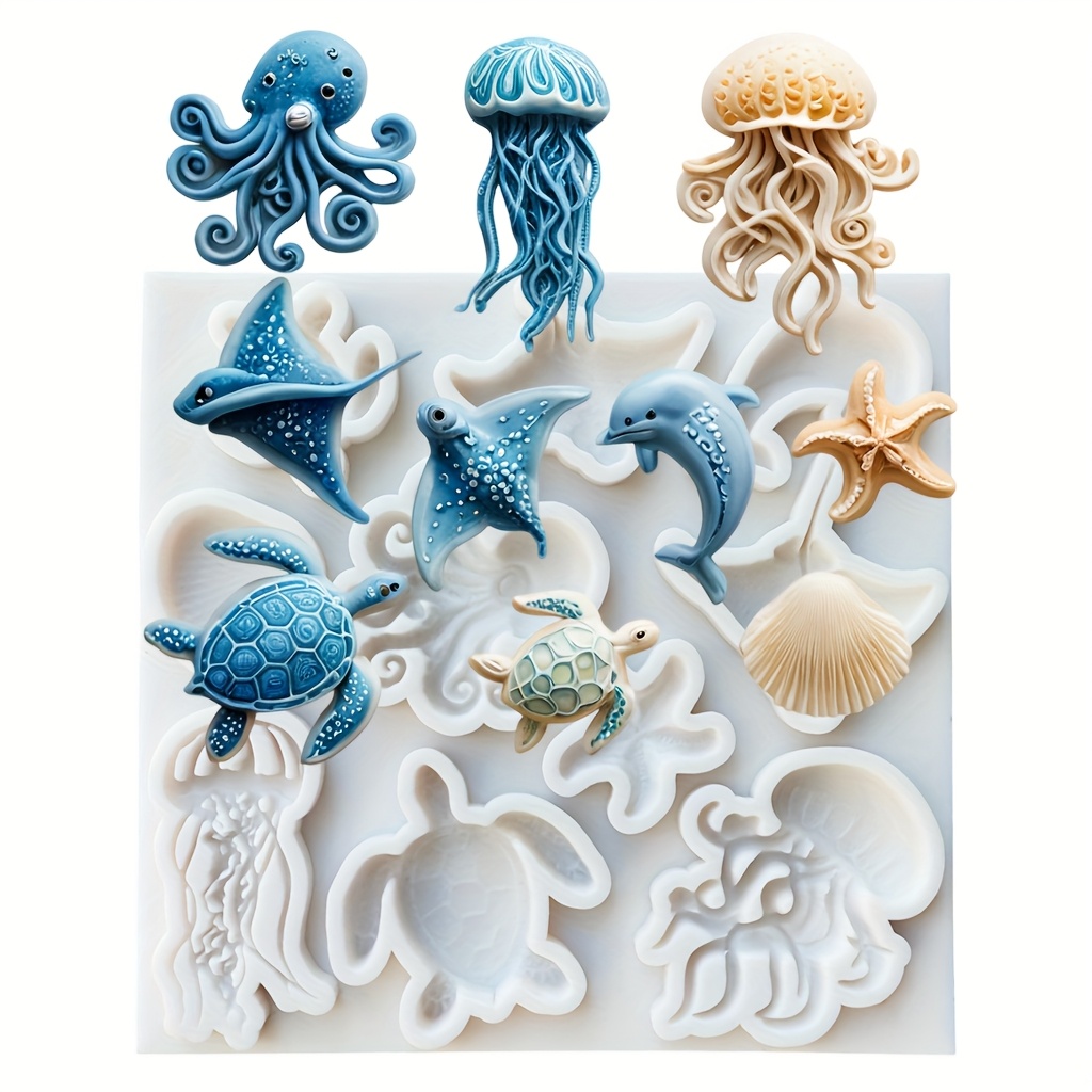 Meerestier-Silikonform: Oktopu – Resin Art Clay Bewertung und Preis