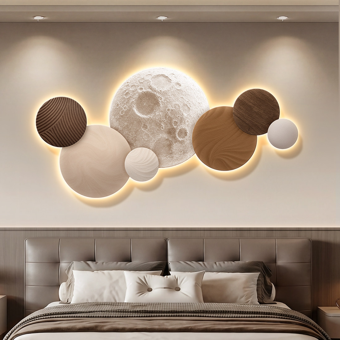 Mond-Schlafzimmer-Dekor Modern – Resin Art On Wood Bewertung und Preis