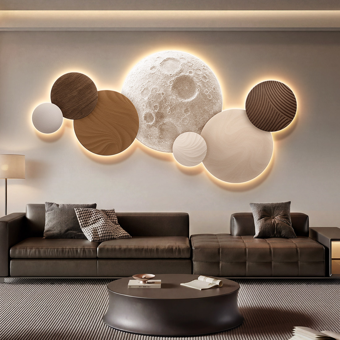 Mond-Schlafzimmer-Dekor Modern – Resin Art On Wood Bewertung und Preis