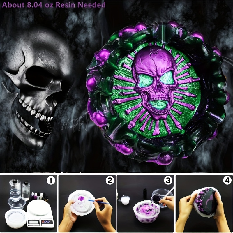 Aschenbecher-Form, Totenkopf D – Resin Art Products Bewertung und Preis